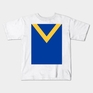 Leeds City Retro 1914 Blue, Yellow V Kids T-Shirt